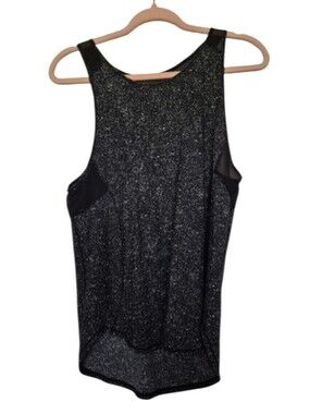 Lululemon Size Medium Or Large Black And White Athletic Tank Top Mesh Accents